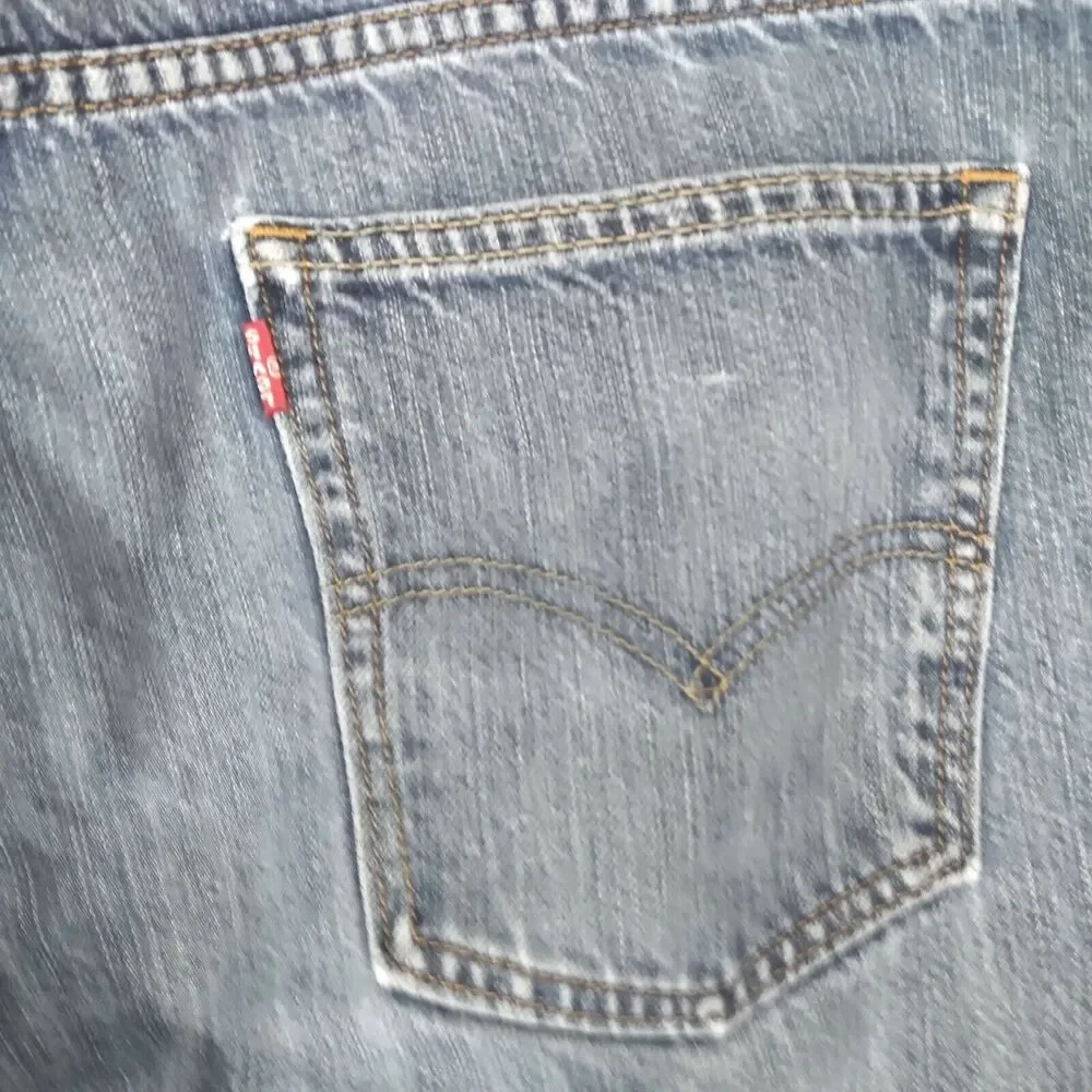 Levi's 514 jeans mens 36‎ x 30 blue denim pants regular slim straight